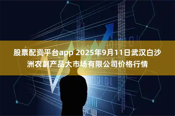 股票配资平台app 2025年9月11日武汉白沙洲农副产品大市场有限公司价格行情