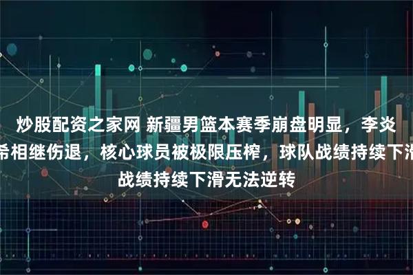 炒股配资之家网 新疆男篮本赛季崩盘明显，李炎哲与吴冠希相继伤退，核心球员被极限压榨，球队战绩持续下滑无法逆转