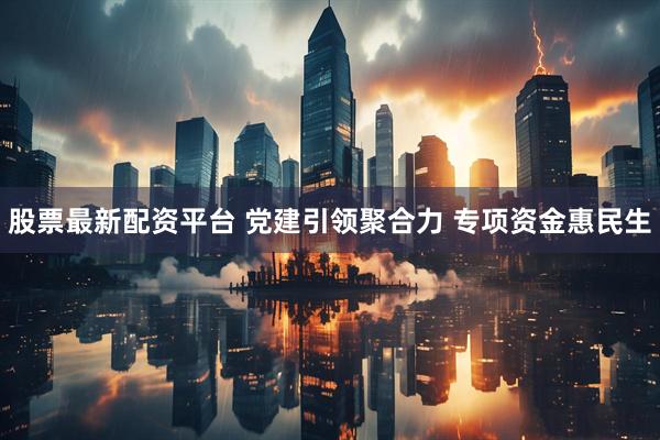 股票最新配资平台 党建引领聚合力 专项资金惠民生